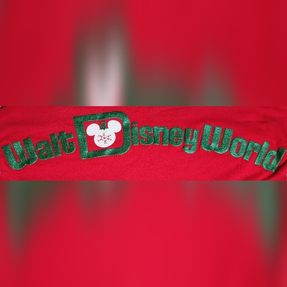 *NWT* Walt Disney World Parks Red XS Christmas Mickey Minnie Goofy Spirit Jersey - Picture 4 of 12